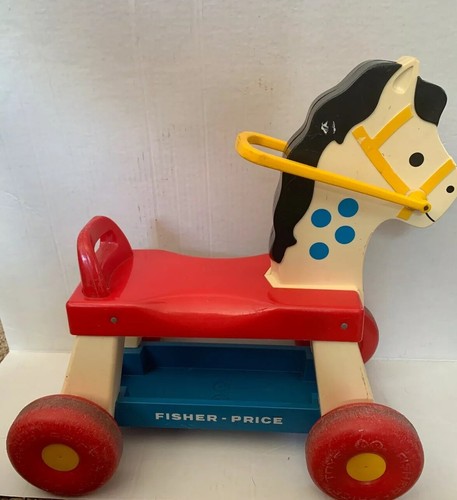 Vintage 1976 Fisher Price Ride on Pull Horse Pony 978 Made In The