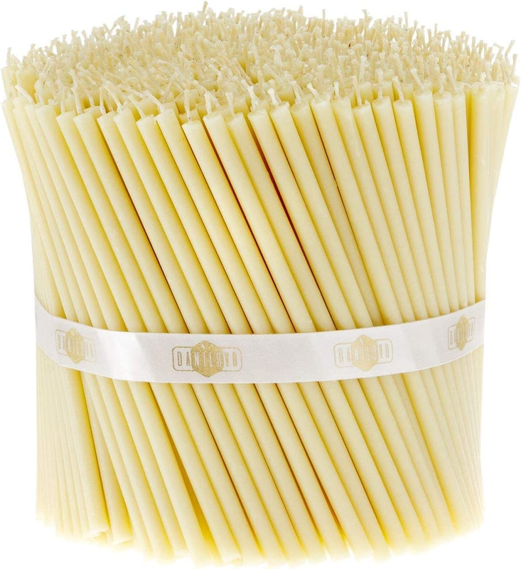 Pure Beeswax Candles - No-Drip, Smoke-Less, Tall, Thin Taper Candles &ndash; Decorativ