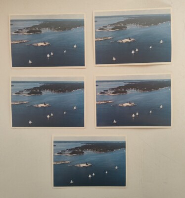 Cape Newagen, ME Maine, Coastal Scene, Newagen Point Postcard Posted, set of 5 