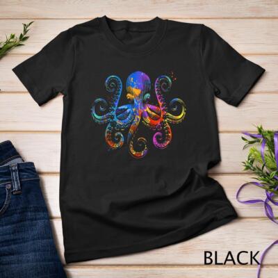 Octopus Graphic - Colorful Ocean Octopus Design Unisex T-shirt