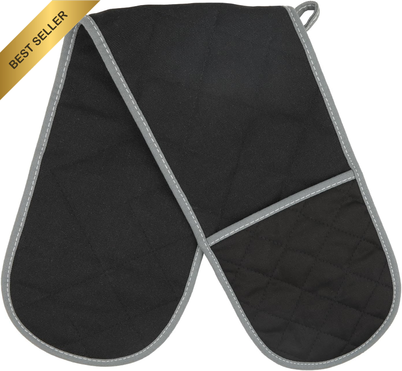 Double Oven Glove,Extra Thick Non-Slip Silicon Grip Oven Glove, 250°C/482°F Heat