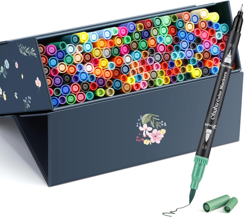 For Adult Coloring Books: 160 Colors Coloring Markers Dual T