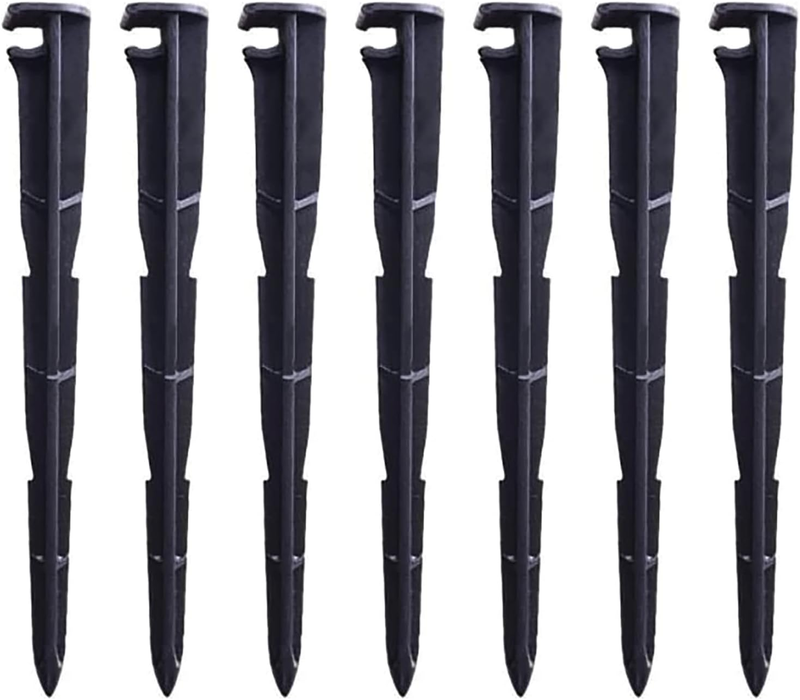 50 Pcs Irrigation Drip Support Stakes for 1/4 Inch Universal Drip Tubing, Drip H