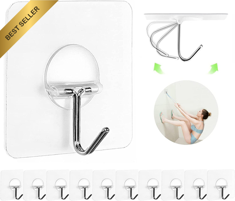 Adhesive Hooks for Hanging Heavy Duty Wall Hooks Self Adhesive Towel Coat Hooks