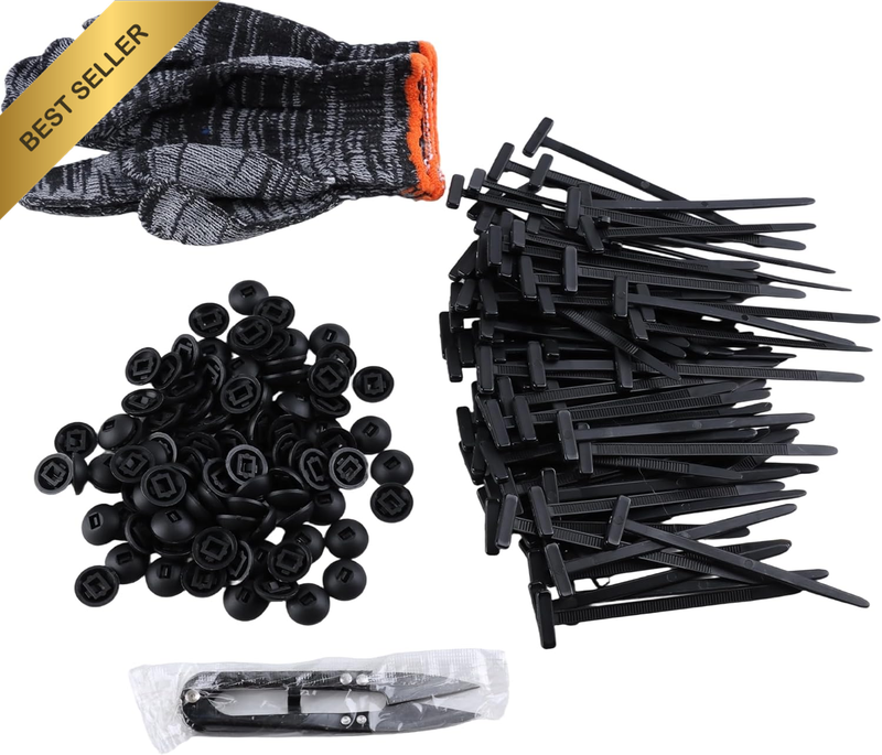 100PCS Nylon Universal Cable Tie Buckle - Heavy Duty Self-Locking Zip Ties with