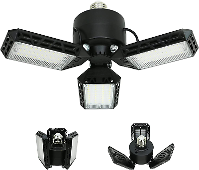 Led Garage Light 3 Adjustable Panels Garage Lights Ceiling Workshop basement New