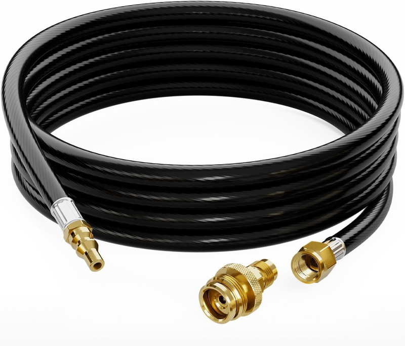 Propane Hose 15Ft for RV Grill 1 LB Adapter Brass Fittings