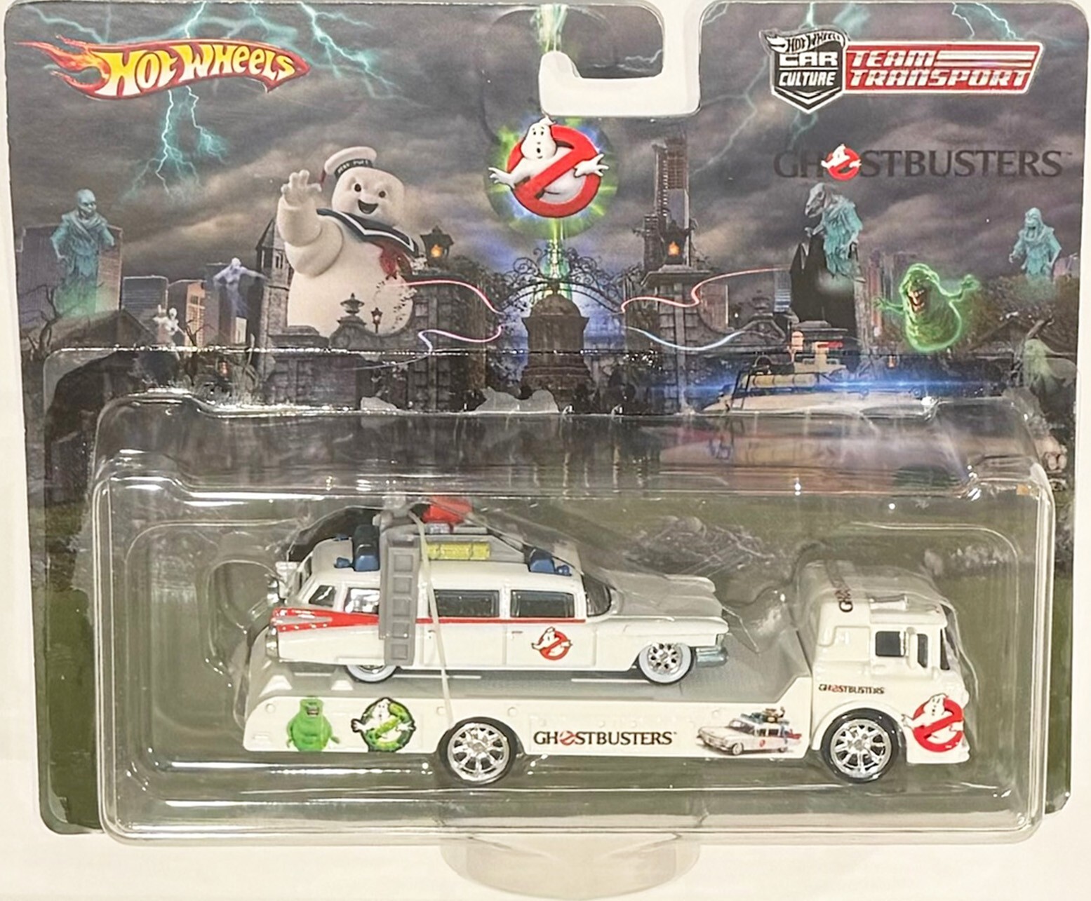 Custom Hot Wheels Team Transport Ghostbusters ECTO-1 w/ RR