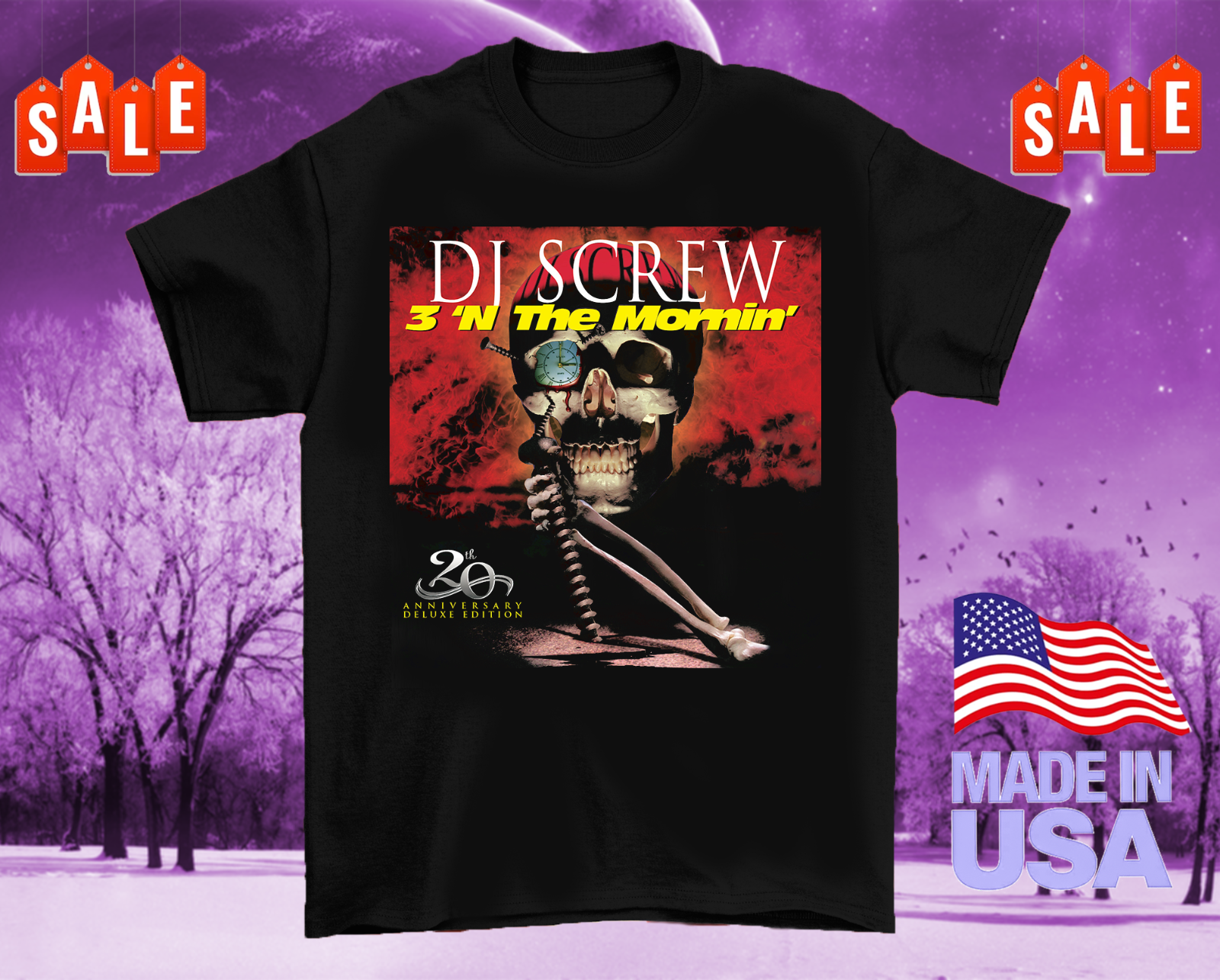 DJ Screw 3 N The Mornin 20th Anniversary Adult Cotton Unisex