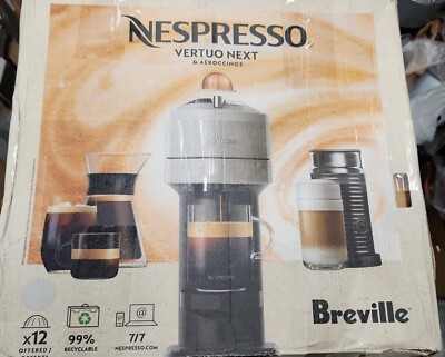 Nespresso Vertuo Next Coffee And Espresso Maker w/Aeroccino 3 Milk Frother White