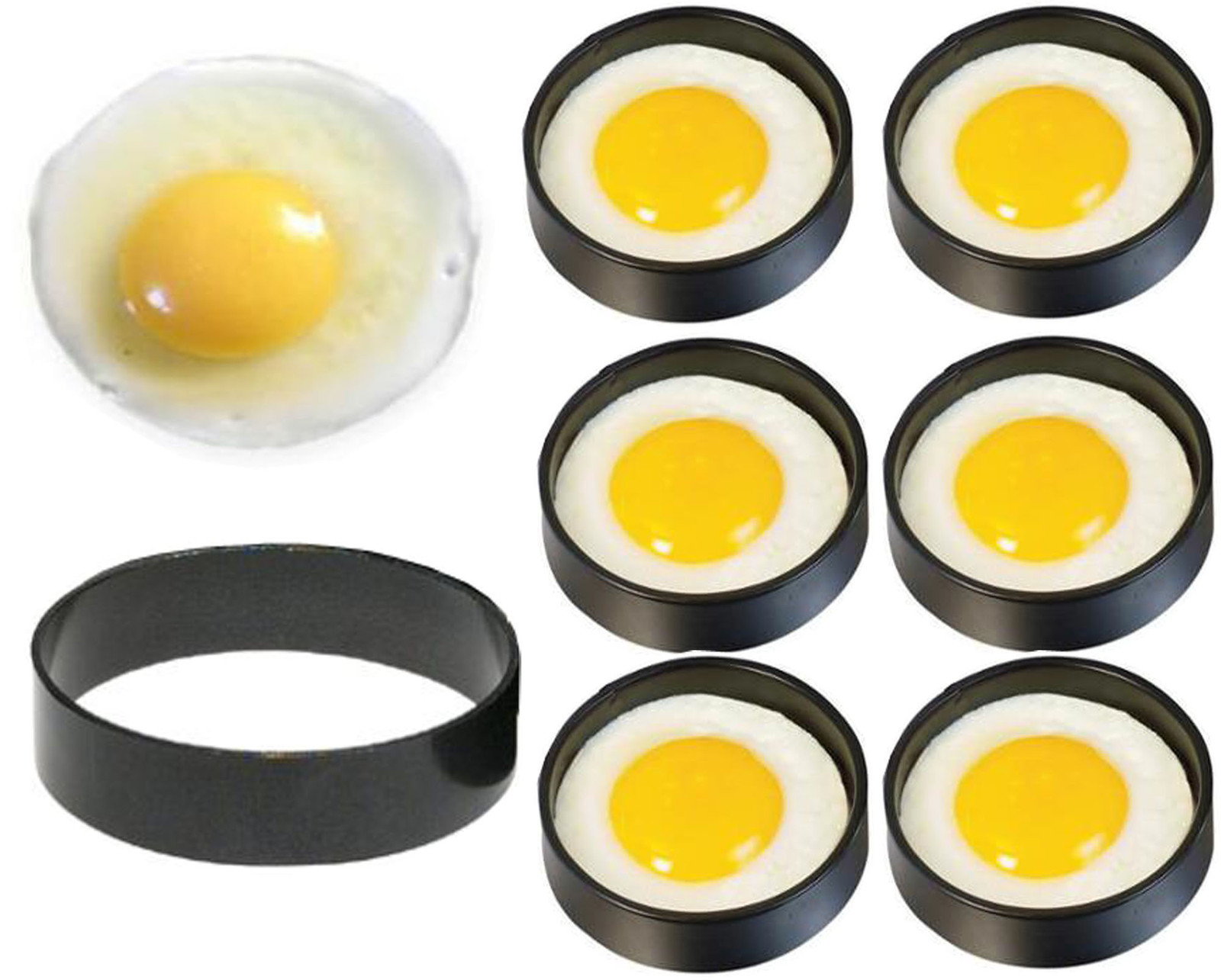 Non Stick Metal Egg Rings Frying Perfect Circle Round Fried/Poached