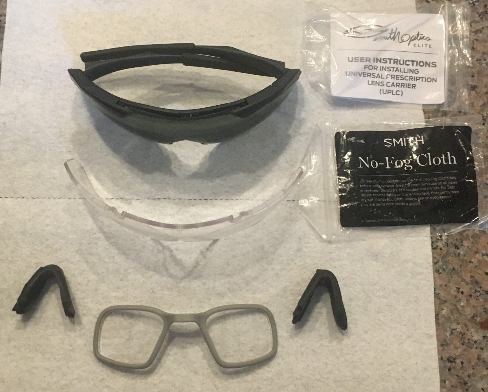 Set 2 Lenses Smith Optics Aegis Ballistic Eyeshield Safety Glasses