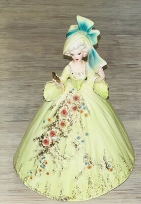 Vintage Josef Original Pamela Porcelain Figurines of Colonial Days Series 9.5''
