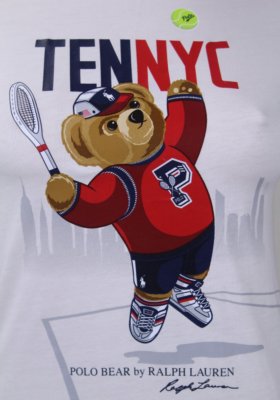 Polo Bear テニス Tシャツ グレー Vintage Men's Polo Ralph Lauren Grey Tennis Bear T-Shirt New
