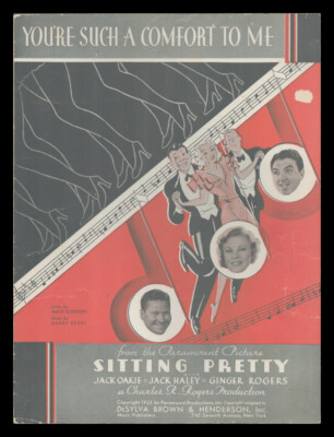SITTING PRETTY 1933 You're Such A Comfort To Me GINGER ROGERS Movie Sheet Music