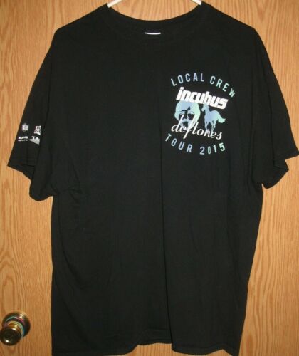 Incubus & Deftones 2015 Local Crew Tour Concert Justabunchofroadies.org T-Shirt 