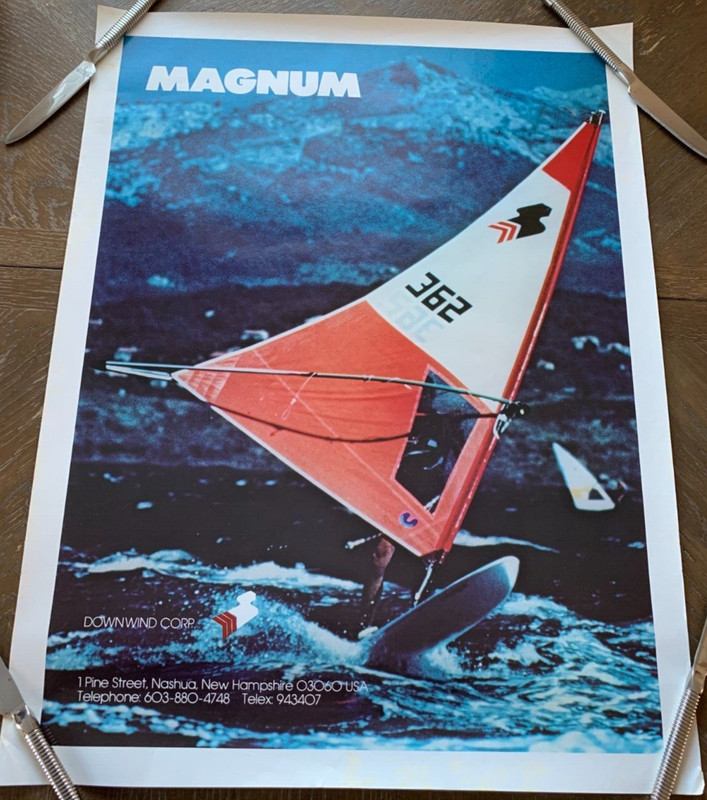 Very Rare 1980-82 Magnum 362 Sailboat Board Windsurfing Promotional Poster