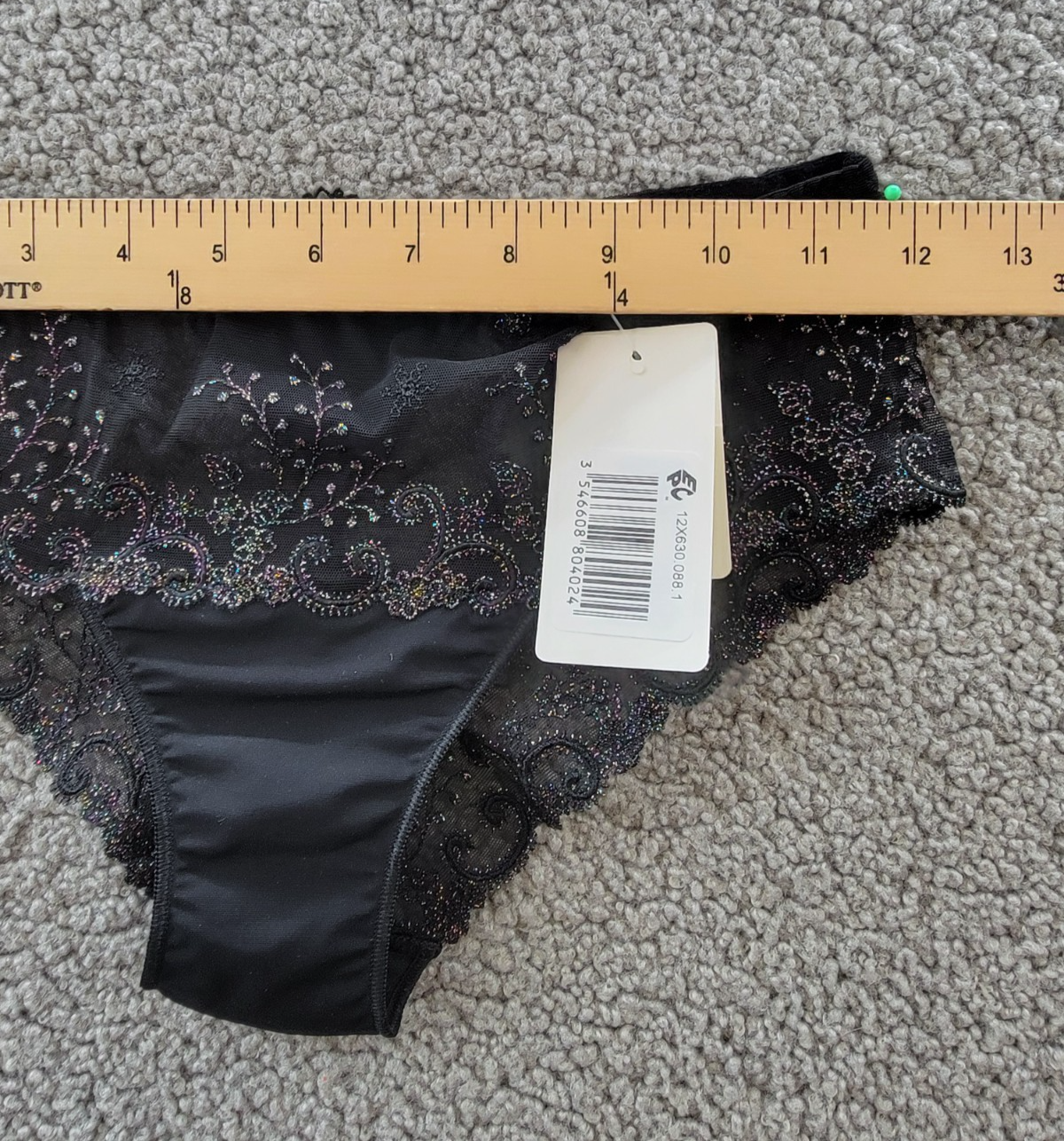 Simone Perele Delice Boyshort Panty Women's XS Gem/Black Pull On - Picture 5 of 19