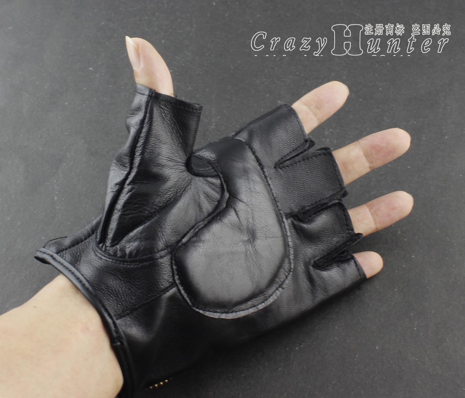 小物   Punk leather globe Genuine Leather Spike Rivet Around Punk Gothic Mens Driving