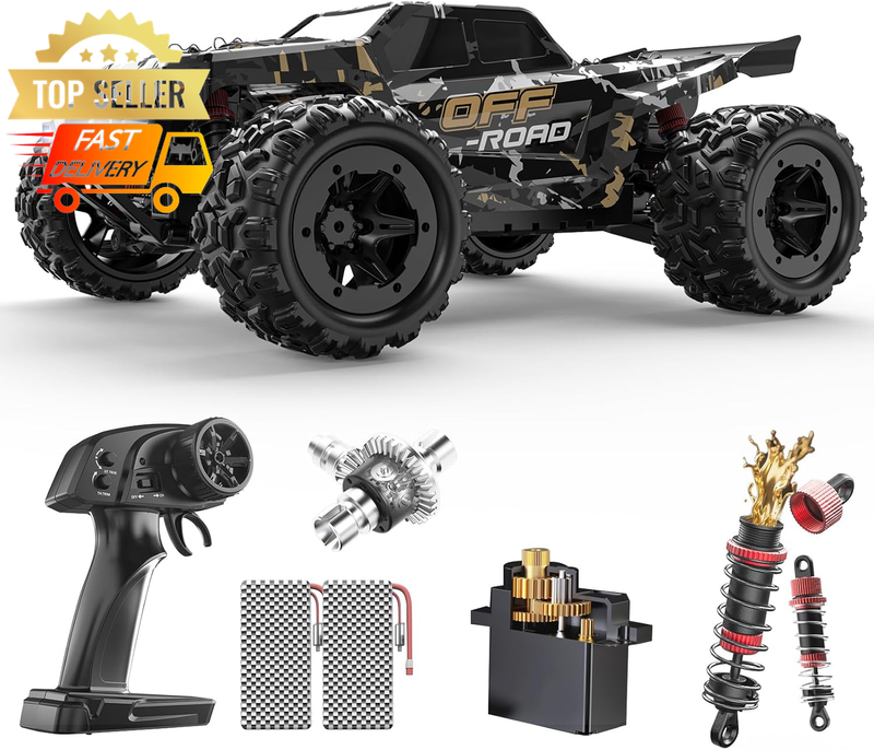 9309E 1/16 RC Car 40KPH 4WD Off-Road Truck Waterproof 2.4GHz 2 Batteries