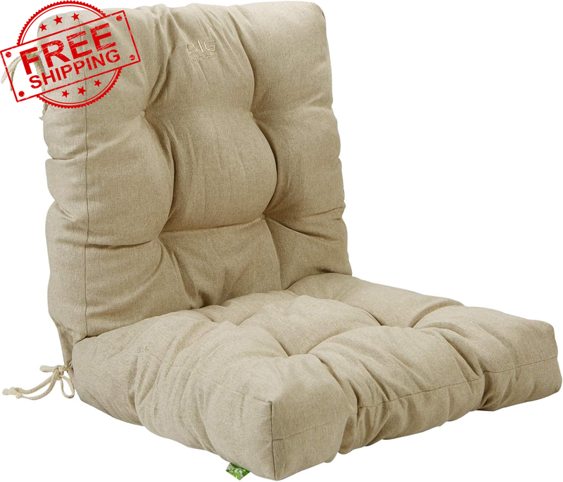Cushion Tufted High Back Patio Chair Cushions Soft Thicken