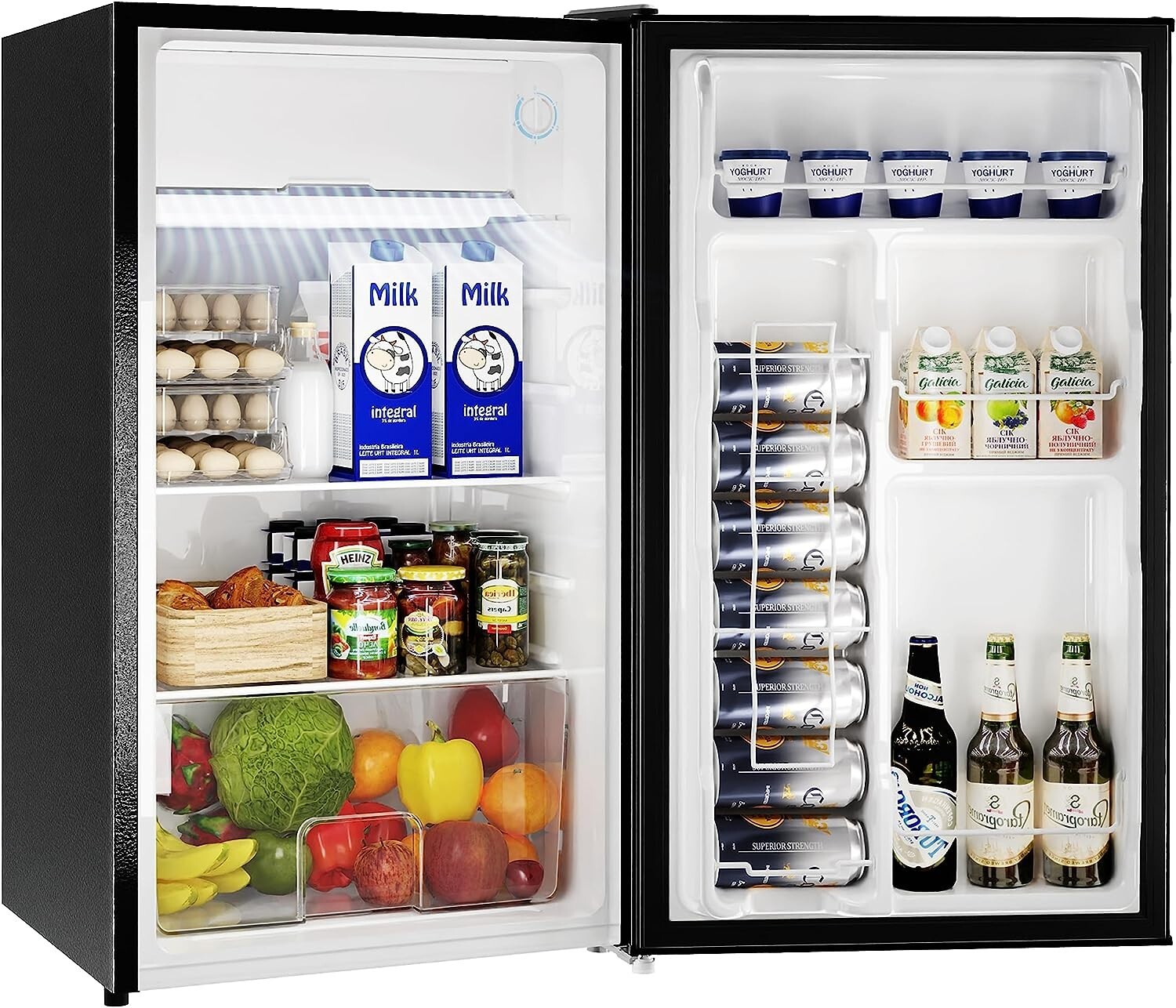 BANGSON Mini Fridge with Freezer, 3.2 Cubic Ft, Single Door