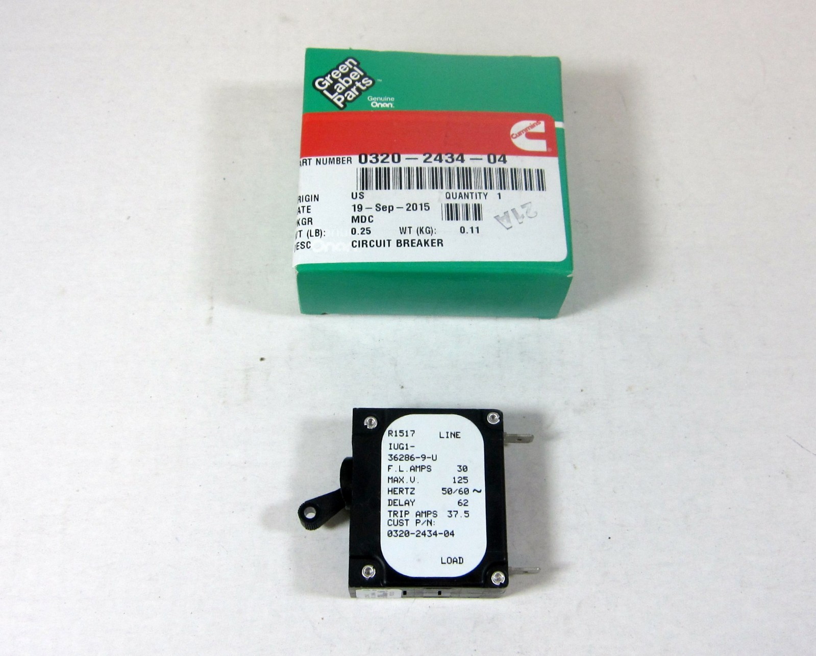 Onan Rv Genuine 320243404 Replacement 30 Amp Circuit Breaker Oem Part