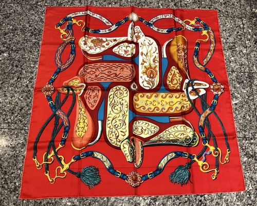 【25SS /暗紅色】HERMES Festival des Amazones バンダナ 140 HERMES “Festival des Amazones” Silk Scarf | eBay