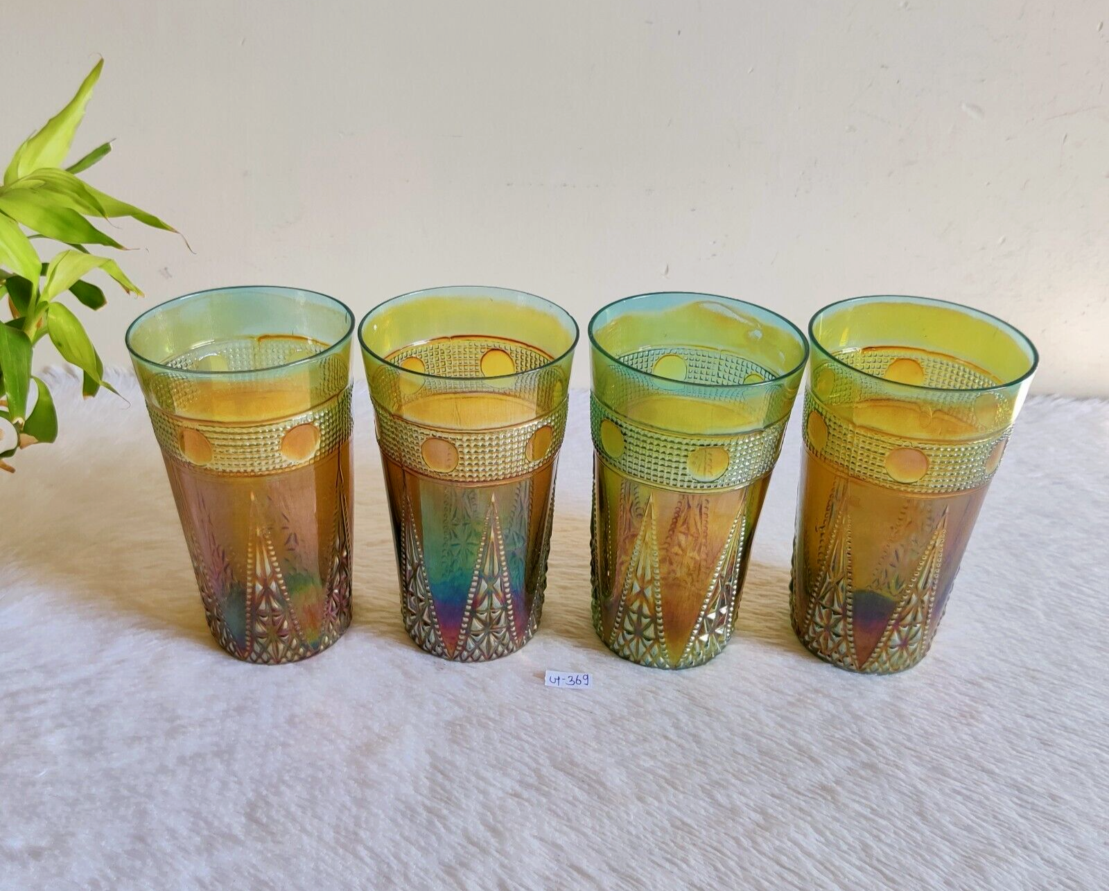アメリカ 50s ビンテージグラス 6個セット Vintage Original Old Designer Glass Tumbler Decorative Set