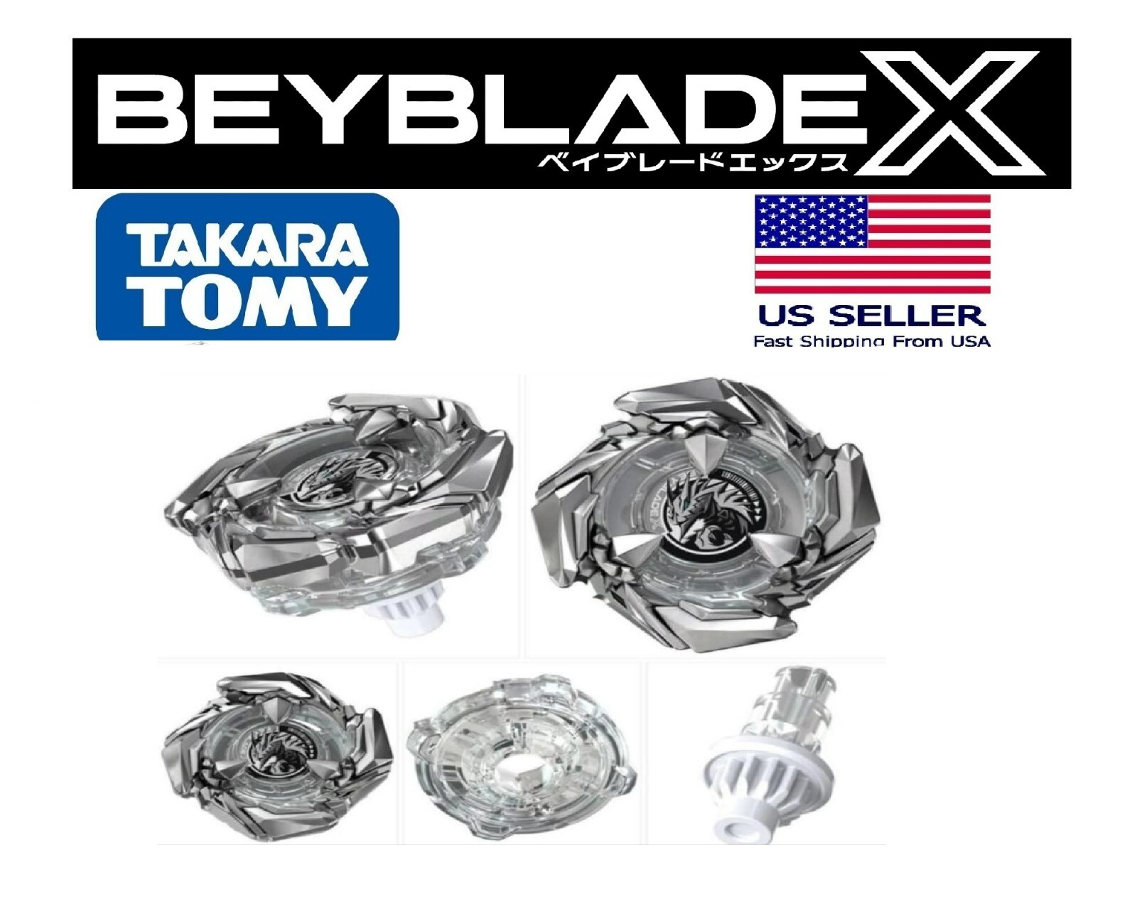 Takara Tomy - ベイブレードXコバルトドレイク4-60F Cobalt Drake 4-60F Beyblade X Booster (Clear Ver.) BX-00