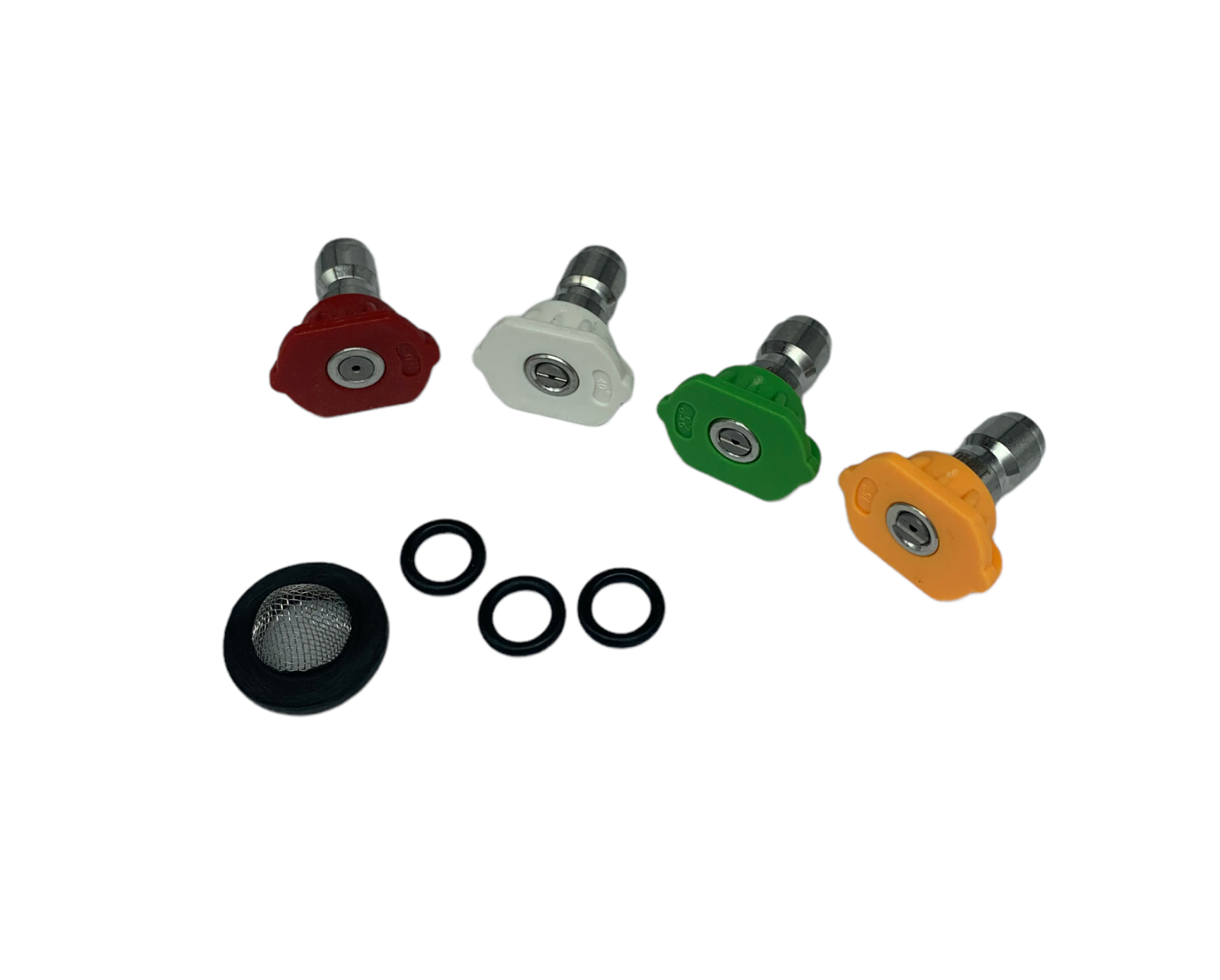 Pressure Washer Quick Connect Tip Nozzle Spray Kit Size 3.5 GPM W/ Filter Orings
