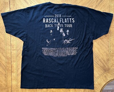 Rascal Flatts Back To US TOUR 2018 Tour TShirt Black 2XL