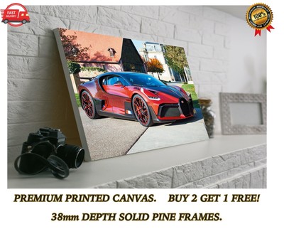 Bugatti Divo Super Car Large CANVAS Art Print Gift A0 A1 A2 A3 A4