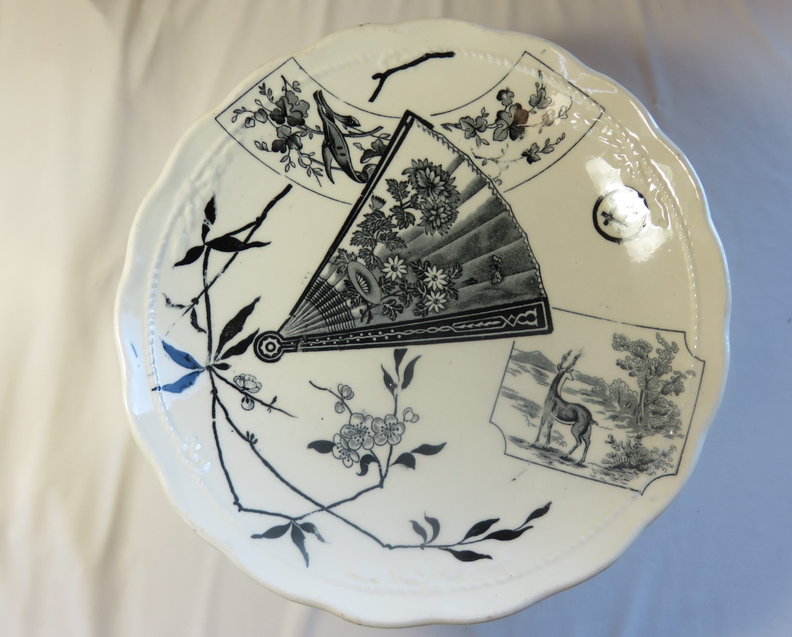 Antique Miako Tazza Cake Stand Miako Patterns by Powell Bishop & Stonier