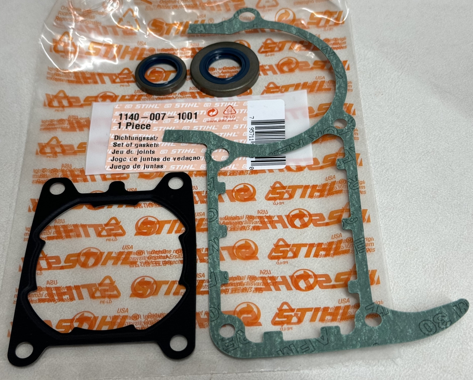 STIHL OEM GASKET SET W CRANKSHAFT SEALS 1140 007 1001 MS362 MS362C MS362 C-MQ VW
