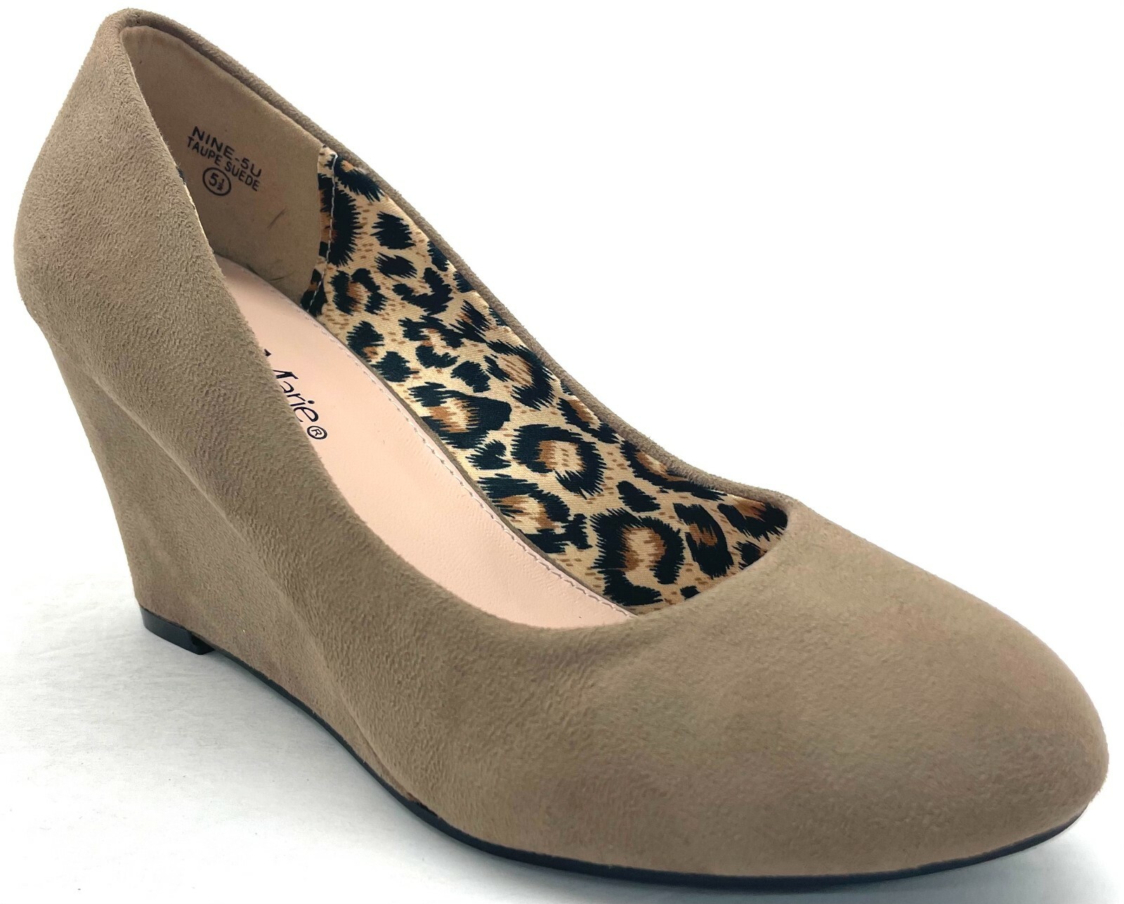 

Женское темно-серое замшевое платье Bella Marie NINE-5U на танкетке, Taupe