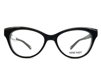 Nine West Eyeglasses Frames NW5131 030 Polished Black Cat Eye Full Rim 49-16-135
