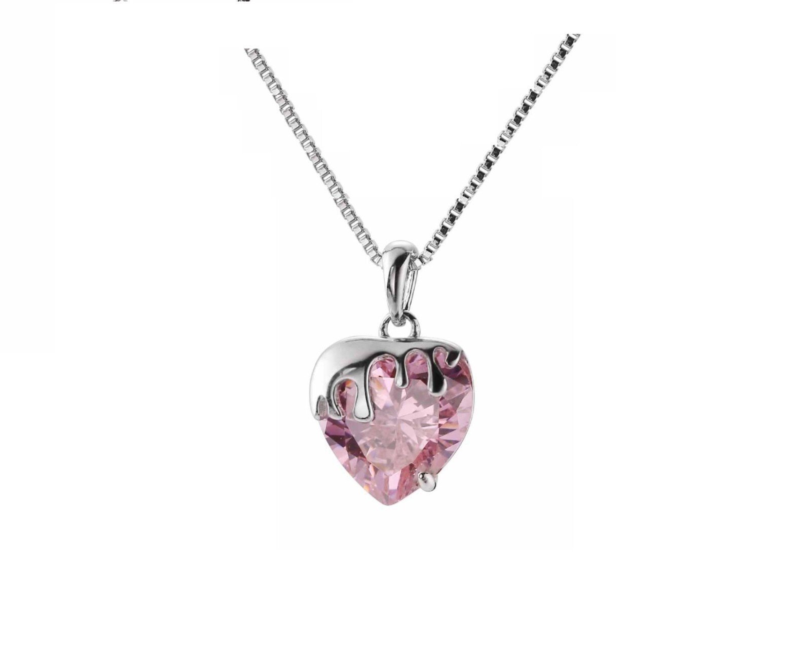 TATIANA☆[SILVER925] Twinkling Cubic Heart Necklace MUSINSA | TATIANA (SILVER925) Twinkling Cubic Heart Necklace
