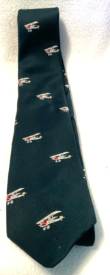 CM Carlo Mantini Aircraft Necktie Green