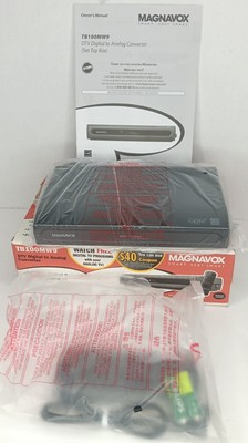 Magnavox TB100MW9 DTV Digital to Analog Converter w/ Remote TV Converter Box