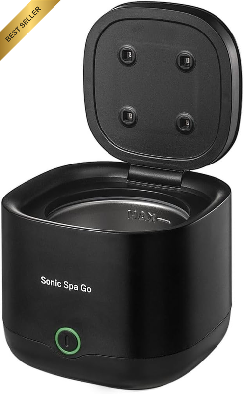 Cordless Portable Ultrasonic Retainer & Denture Cleaner Pod – Black