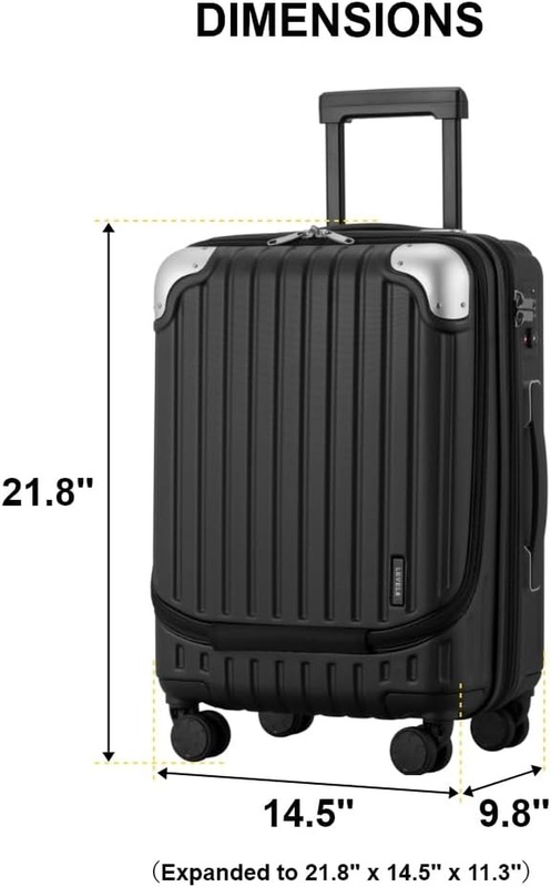 Grace EXT Hardside Carry on Luggage with Laptop Compartment, 20&rdquo; Expandable Suit