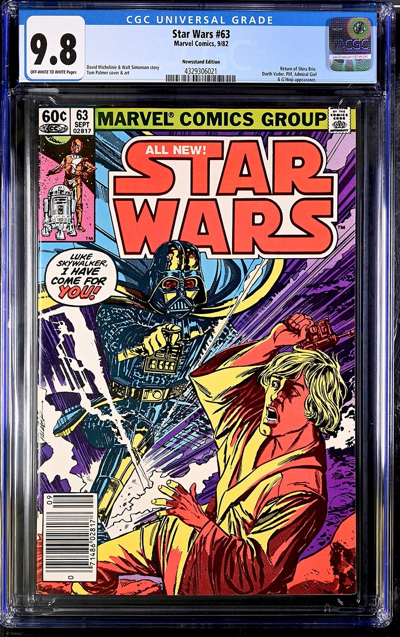 STAR WARS #63 CGC 9.8 NEWSSTAND MARVEL 1982 | eBay