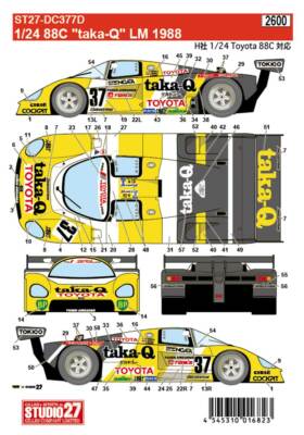 TAKA　特別価格品 STUDIO 27 decal ] 1/24 Toyota 88C 