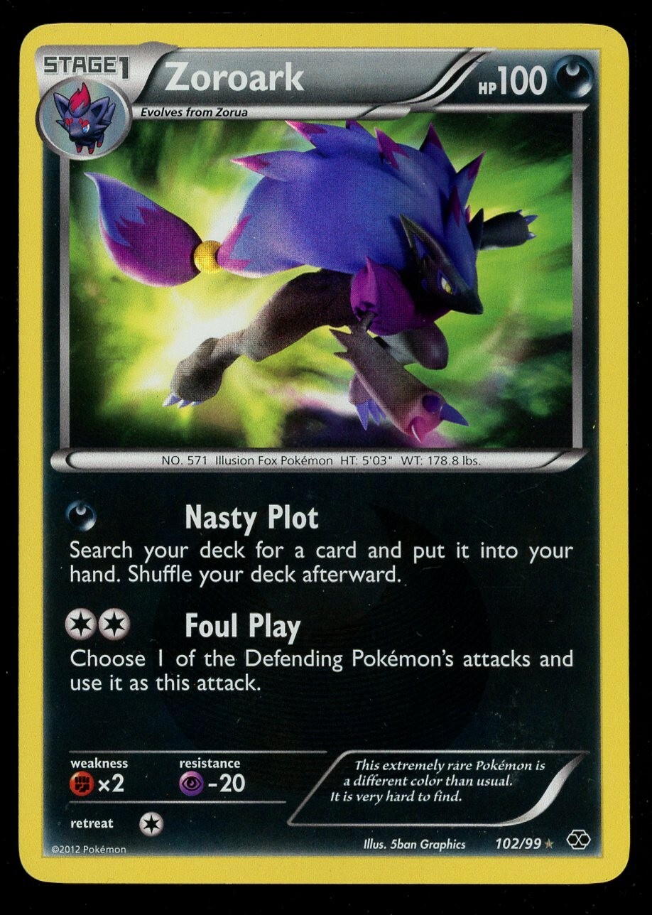 Pokemon Shiny Zoroark 102/99 Black & White Next Destinies