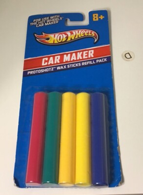 Hot Wheels Car Maker PROTOSHOTZ Refill 5 Pack Wax Sticks MATTEL 2012