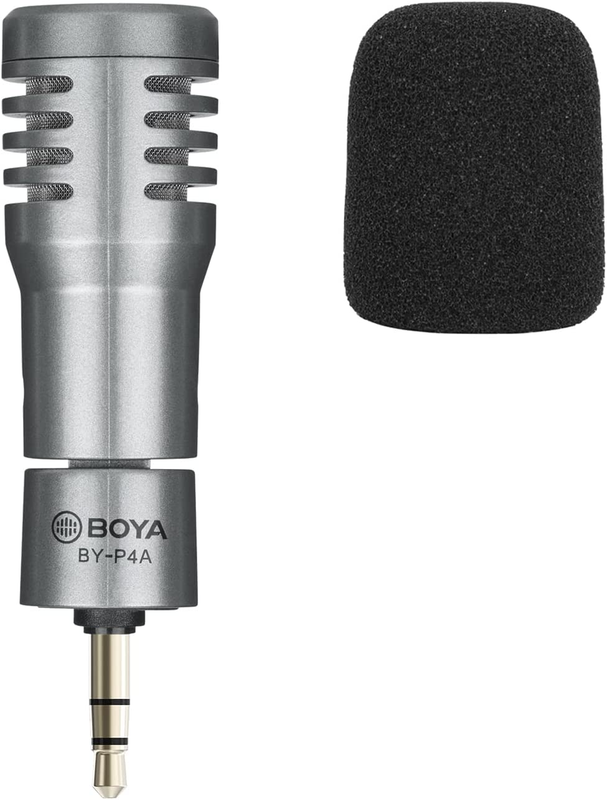 BY-P4A External Camera Microphone 3.5Mm TRS Mini Camera Mic with Noise Reduction