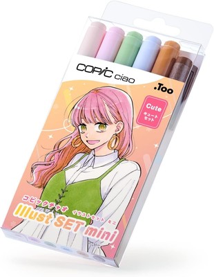 Too Copic Ciao Illustration Set Mini (Cute) Marker 5 Color ＋1 Multiliner Set