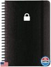 Nokingo Spiral Password Book with Alphabetical Tabs - 5x7 inch Password Organizer with A-Z Tabs for Internet Login, Website, Username, Password. Password Keeper for Home or Office, PU Cover, Black