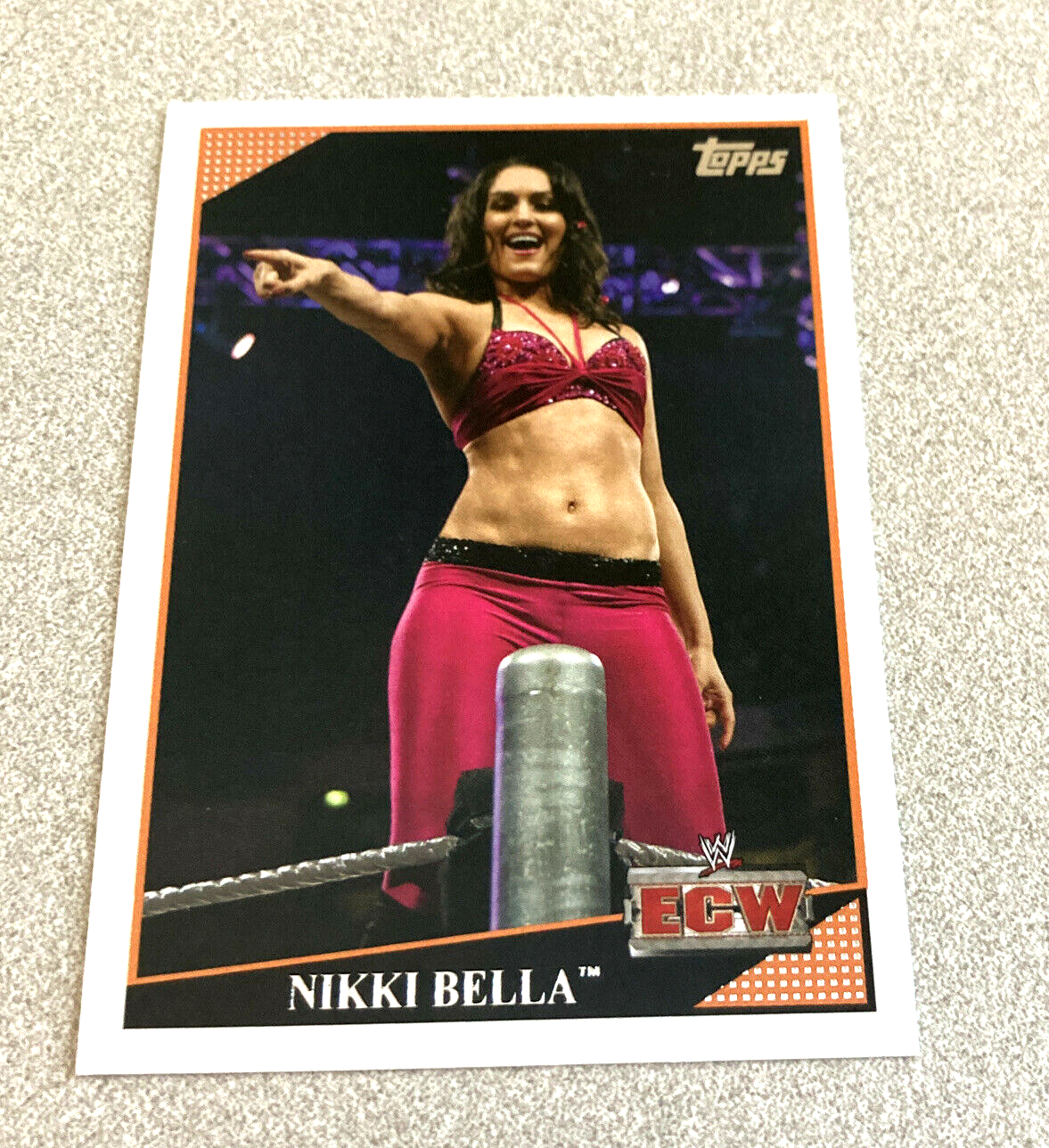 ニッキー　ベラ　キスカード　1/1 TOPPS WWE Nikki Bella 2017 Topps WWE Authentic Kiss Card Auto